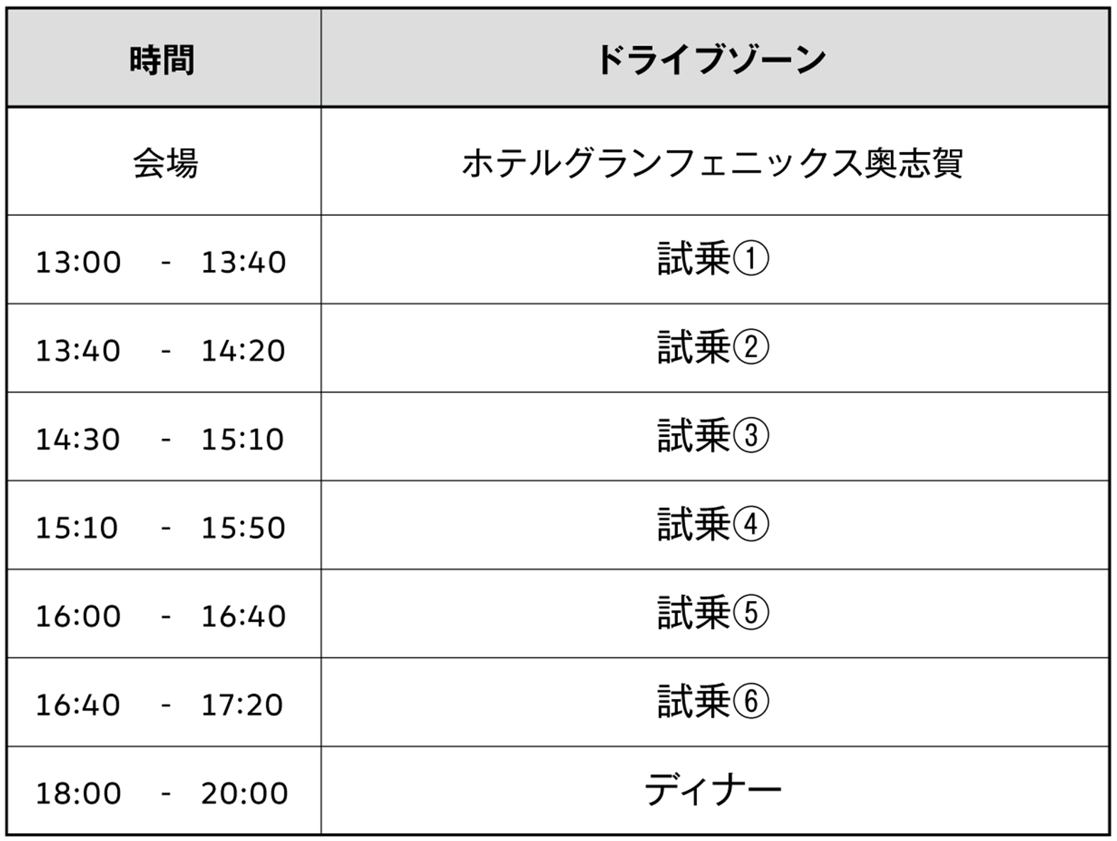 タイムスケジュール 2026年8月22日（土）